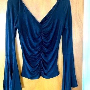 Free People Bell sleeve top XS black we the free